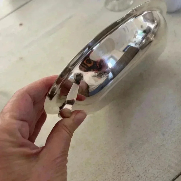 Vintage Oval Silver Plated Handled Serving Lid for Silver Dish - Picture 3 of 7